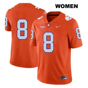 Womens A.J. Terrell Orange Clemson #8 No Name NCAA Jerseys