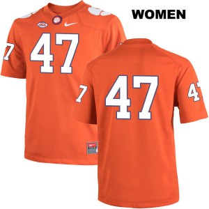 Women Alex Spence Orange Clemson #47 No Name College Jerseys
