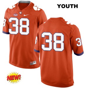 Youth Amir Trapp Orange Clemson University #38 No Name Official Jerseys