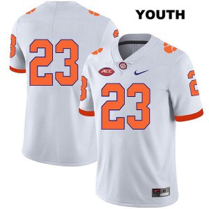 Youth Andrew Booth Jr. White Clemson National Championship #23 No Name High School Jersey
