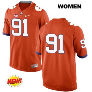 Womens Austin Bryant Orange Clemson University #91 No Name Football Jerseys
