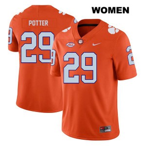 Women's B.T. Potter Orange CFP Champs #29 Stitch Jersey