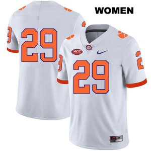 Women B.T. Potter White CFP Champs #29 No Name College Jersey