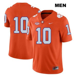 Men's Baylon Spector Orange Clemson University #10 No Name Embroidery Jerseys