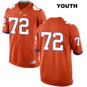 Youth Blake Vinson Orange Clemson #72 No Name Football Jersey