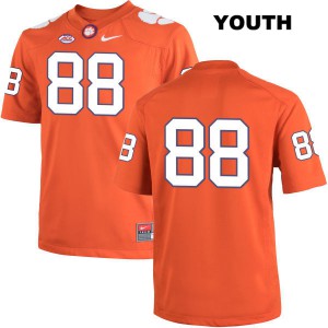 Youth Braden Galloway Orange Clemson University #88 No Name Stitched Jerseys