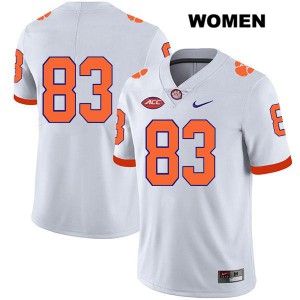 Women Carter Groomes White Clemson National Championship #83 No Name High School Jersey