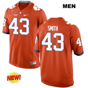 Men's Chad Smith Orange Clemson University #43 Player Jersey