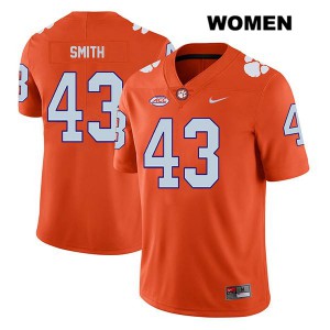 Womens Chad Smith Orange Clemson National Championship #43 Football Jerseys