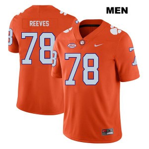 Men Chandler Reeves Orange Clemson University #78 Player Jerseys