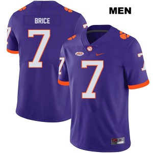 Men's Chase Brice Purple Clemson #7 College Jerseys