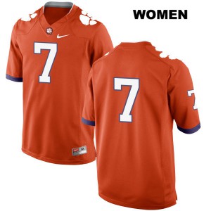 Womens Chase Brice Orange Clemson Tigers #7 No Name Stitched Jersey
