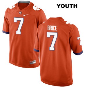 Youth Chase Brice Orange Clemson #7 Player Jerseys