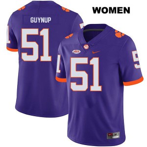 Women's Chase Guynup Purple Clemson #51 University Jerseys