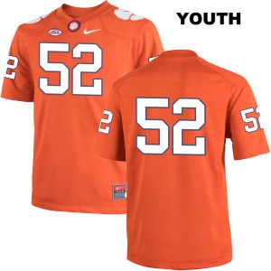 Youth Connor Prevost Orange Clemson National Championship #52 No Name Football Jersey