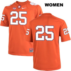 Women Cordrea Tankersley Orange Clemson #25 No Name Official Jerseys