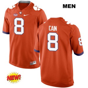 Mens Deon Cain Orange Clemson National Championship #8 Embroidery Jersey