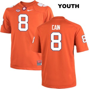 Youth Deon Cain Orange Clemson National Championship #8 Stitch Jerseys
