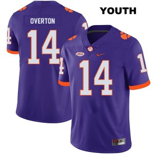 Youth Diondre Overton Purple Clemson Tigers #14 College Jerseys