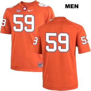 Mens Gage Cervenka Orange Clemson #59 No Name Football Jerseys