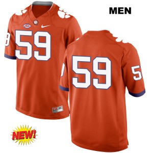 Mens Gage Cervenka Orange Clemson University #59 No Name Stitched Jerseys