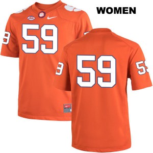 Women Gage Cervenka Orange Clemson University #59 No Name Stitch Jerseys