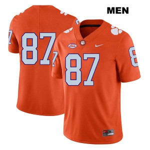 Men's Hamp Greene Orange Clemson University #87 No Name Stitch Jerseys