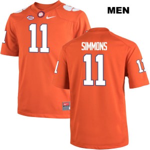 Men Isaiah Simmons Orange Clemson #11 Player Jersey