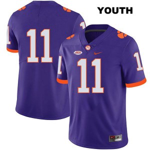 Youth Isaiah Simmons Purple Clemson #11 No Name Player Jersey