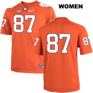 Women's J.L. Banks Orange Clemson Tigers #87 No Name University Jersey