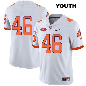 Youth Jack Maddox White Clemson Tigers #46 No Name Stitched Jersey