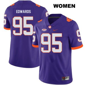 Women James Edwards Purple CFP Champs #95 Embroidery Jersey