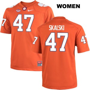 Women James Skalski Orange Clemson National Championship #47 Embroidery Jerseys