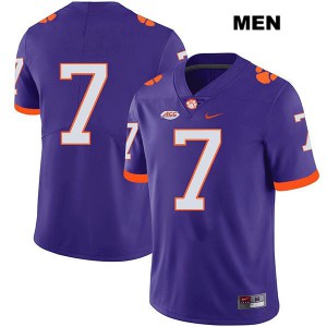Mens Justin Mascoll Purple CFP Champs #7 No Name Official Jerseys