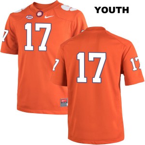 Youth Justin Mascoll Orange Clemson National Championship #17 No Name Embroidery Jersey