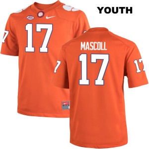 Youth Justin Mascoll Orange Clemson National Championship #17 Official Jersey