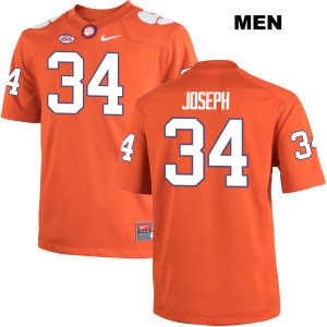 Men Kendall Joseph Orange Clemson Tigers #34 Stitched Jersey