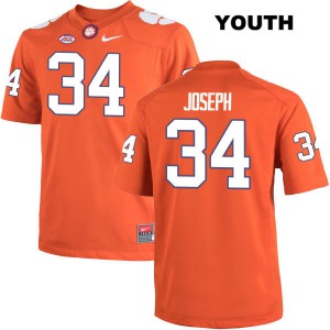 Youth Kendall Joseph Orange Clemson National Championship #34 Official Jersey