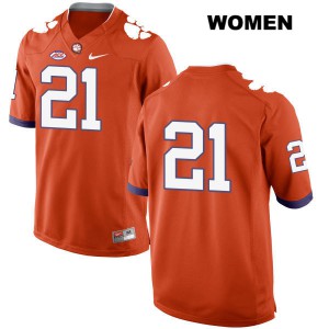 Womens Kyler McMichael Orange Clemson Tigers #21 No Name NCAA Jersey