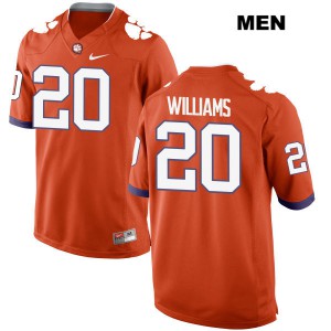 Mens LeAnthony Williams Orange Clemson Tigers #20 NCAA Jersey