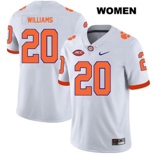 Women's LeAnthony Williams White Clemson National Championship #20 Player Jerseys