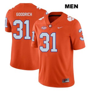Men Mario Goodrich Orange Clemson University #31 Stitch Jersey
