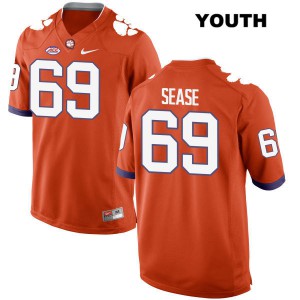 Youth Marquis Sease Orange Clemson University #69 Official Jersey