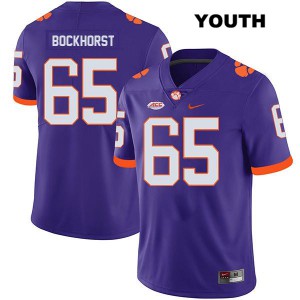 Youth Matt Bockhorst Purple CFP Champs #65 Stitched Jerseys