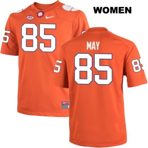 Womens Max May Orange Clemson #85 Alumni Jersey