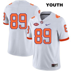 Youth Max May White Clemson University #89 No Name Player Jerseys