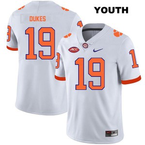 Youth Michel Dukes White CFP Champs #19 Player Jersey
