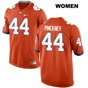 Women's Nyles Pinckney Orange Clemson Tigers #44 University Jersey