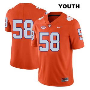 Youth Patrick Phibbs Orange Clemson #58 No Name College Jerseys