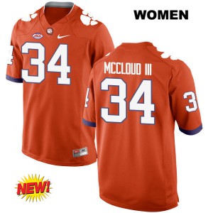 Women Ray-Ray McCloud Orange Clemson University #34 Official Jerseys